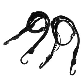ULTECHNOVO 2pcs High Elastic Bungee Tie Down Straps with Dual Hooks for Motorcycle Luggage and Helmet Securing Lightweight Portable Quick Fastening