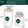 LIBWYS 12-Pack Square Glass Storage Jars with Bamboo Lids (0.6Qt/1.06Qt)