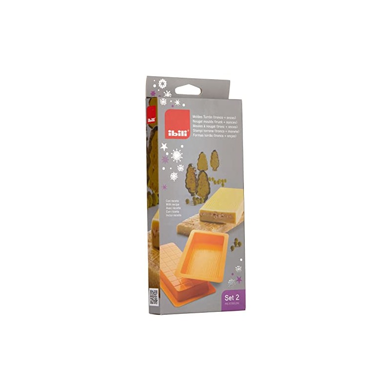 Ibili Nougat Mould Set Trunk & Ounces 2 Pieces, polyethylene,