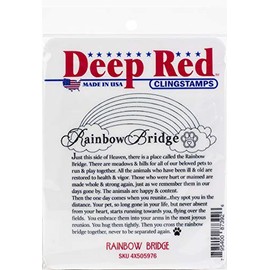 Deep Red Stamps Rainbow Bridge Rubber Cling Stamp 3.2 x 3 inches