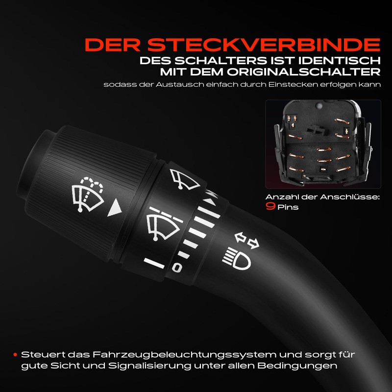 Frankberg Combination Switch Front Steering Column Switch Compatible with Agila