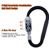 Combination Carabiner Clips,V-Resourcing Resettable 3 Dial Digit Combination Lock Carabiner