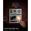 Couch Cup Holder Tray - Couch Organizer Caddy, Silicone Beach