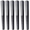 LUXXII (6 Count) 7.5" Barber Hair Comb Beard & Mustache