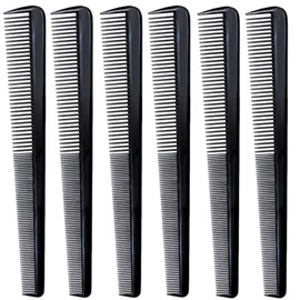 LUXXII (6 Count) 7.5" Barber Hair Comb Beard & Mustache Pocket Combs for Men's Hair Beard Mustache and Sideburns