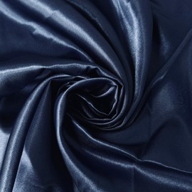 SZRUIZFZ - Tela de satén de The Yard Charmeuse de 60 pulgadas de ancho para vestidos de boda, fabricación de ropa, manualidades de bricolaje, costura (azul marino, cortado por yarda)