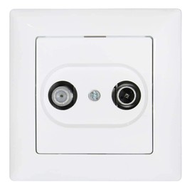 Gunsan Visage Sat TV Through Socket White