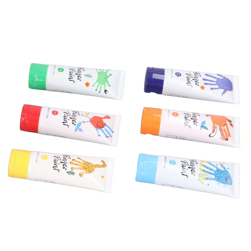 6pcs Finger Paint Safe Washable Eco Friendly Enlightenment Toy Finger