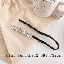 KuuGuu 8 PCS Hair Bun Maker Pearl Twist Hair Bun Braided Hair Clips French Hair Bun Braid Makers High Bun Hair Band Fashion Hair Accessories for Long Hair and Lazy Curls for Women Girls （4 Styles）