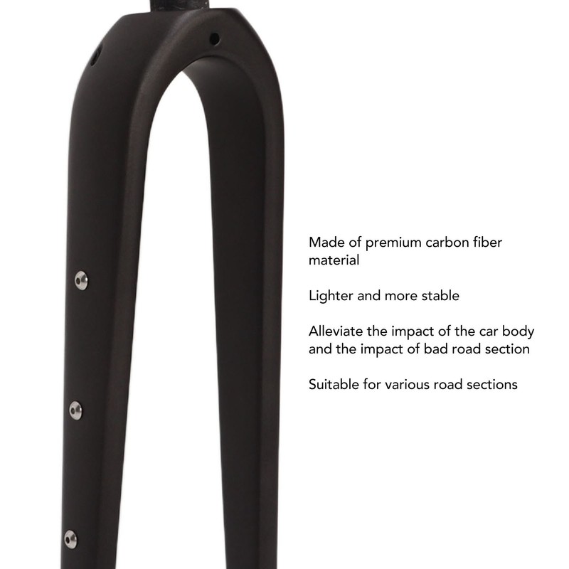 Bike Front Fork Carbon Fiber 100mm Opening Matte Straight Tube