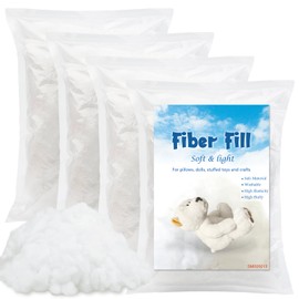 Jmuiiu 800g Polyester Fill, Premium Polyester Fiberfill, Recycled Polyester Fiber, High Resilience Stuffing Fluff Fiberfill for Pillow Filling, Christmas Dolls DIY, and Home Decors Projects