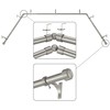 Mayrhyme Brushed Nickel Bay Window Curtain Rods with Aluminum End