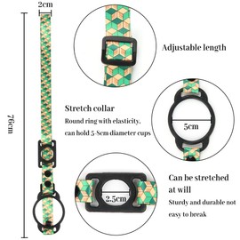 FainFun Water Bottle Shoulder Strap, Water Bottle Carry Strap, Adjustable, Bottle Strap for Hanging for Adults, Children, Baby, Carry Strap for Drinking Bottles, Portable, for Walking, Hiking, Plaid