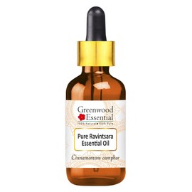 Greenwood Essential Pure Ravintsara Essential Oil (Cinnamomum camphora) with Glass Dropper Steam Distilled 15ml (0.50 oz)