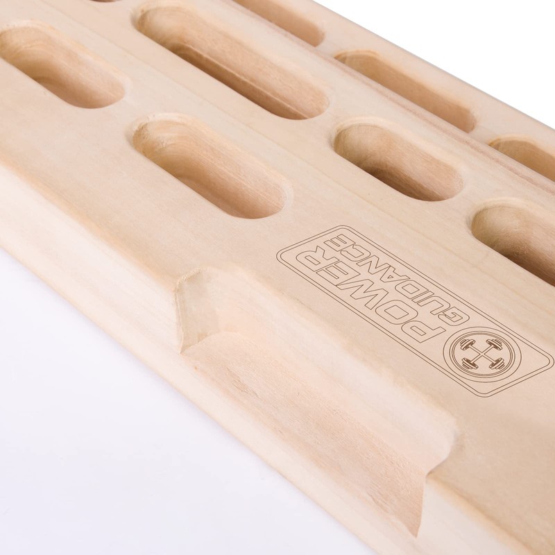 POWER GUIDANCE Rock Climbing Hangboard Wooden Hand Grip Strengthener Forearm