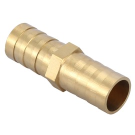 Brass with Barbed Straight Connector Fitting Water Hose Pipe Coupling Connector Adapter Fitting 6/8/10/12/14/16/20 mm (12 mm, 5 Pieces)