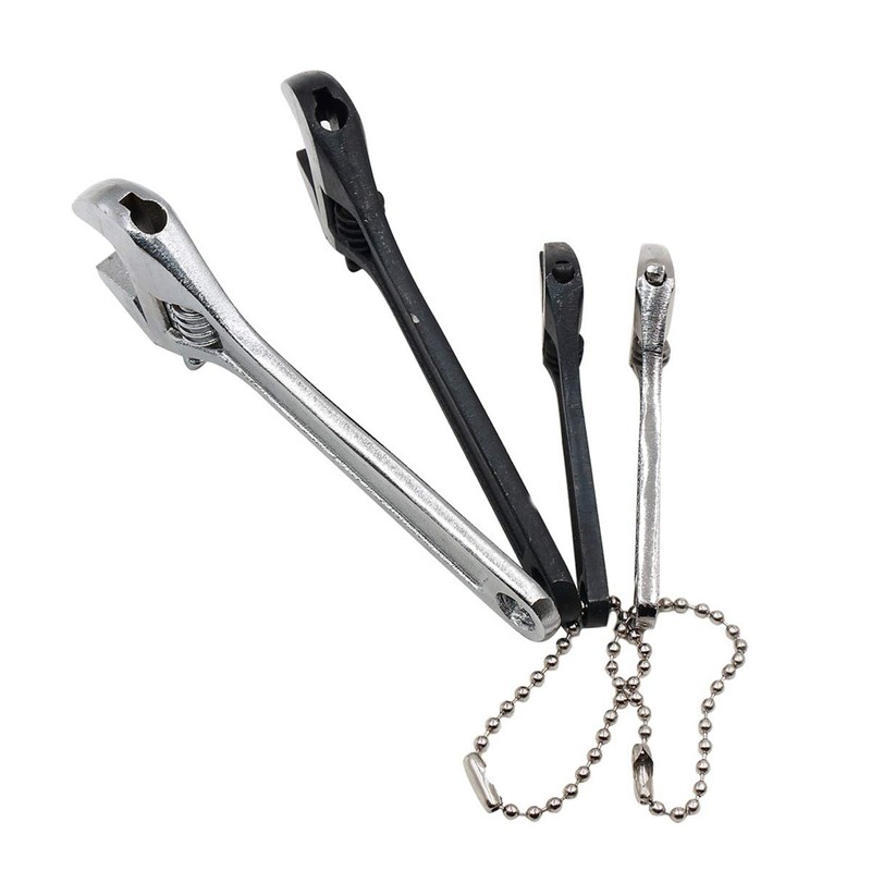 KAYIMAS Mini Adjustable Spanner, 2.5" Small Steel Spanner Jaw Wrench