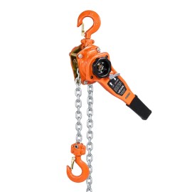 New Manual Lever Chain Hoist 1T 10FT Lift G80 Alloy Steel Dual Pawl Brake Industrial Use OrangeLoad: 1 T, raise height: 10 FT
