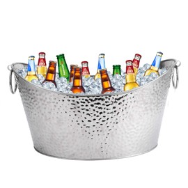 Stainless Steel Beverage Tubs Large Ice Bucket Drink Buckets for Parties Weddings 12L