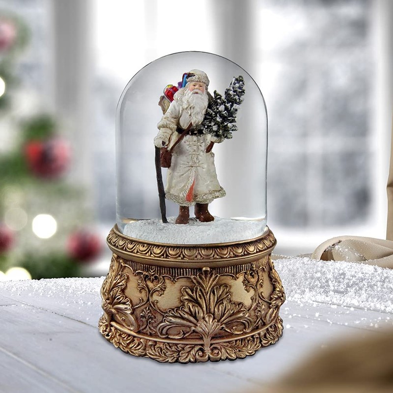 Santa Musical Domed Water Globe San Francisco Music Box