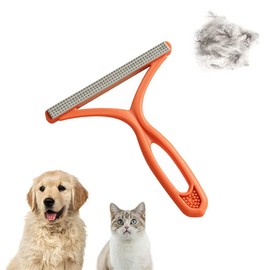 Pet Hair Remover for Carpet Reusable Pet Hair Remover Brush Portable Brush for Sofa Car Furniture Stairs Pet Bed Portable Carpet Brush, Easy to Clean Cat Dog Hair Fur(Orange)