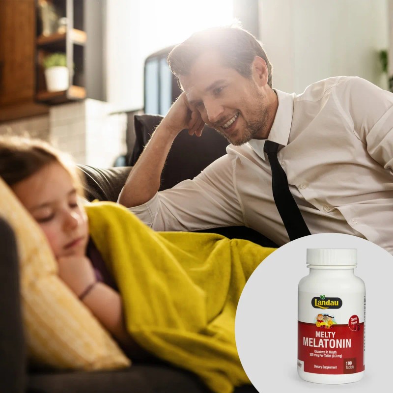 Landau Melatonina Melty 0.3mg Sabor Cereza 100 Tabletas