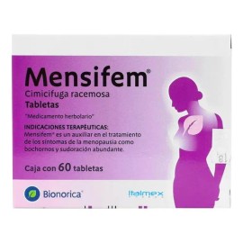Cimicifuga Racemosa Mensifem 20 Mg 60 Tabletas Sabor Sin sabor