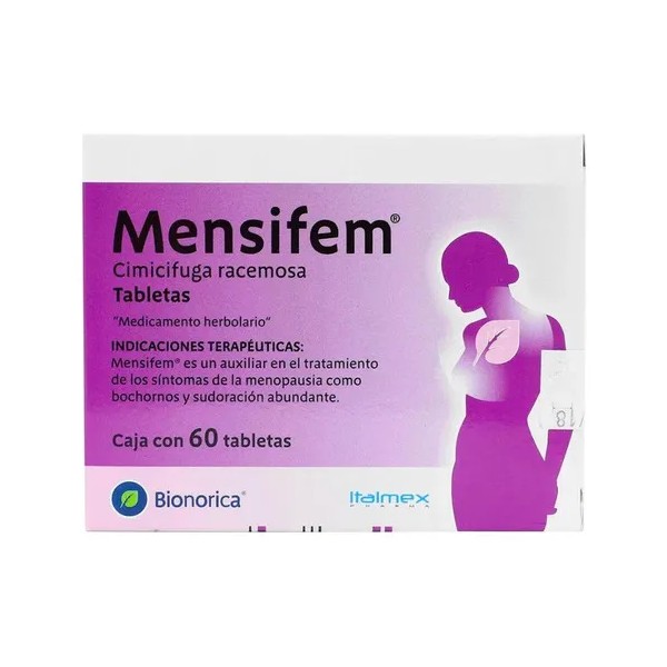 Cimicifuga Racemosa Mensifem 20 Mg 60 Tabletas Sabor Sin sabor