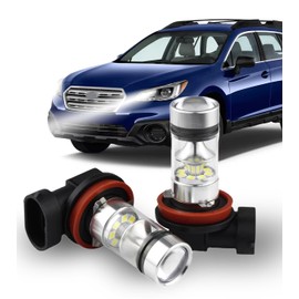 QIFANSAIL 2 Pcs Outback Led Fog Lights Compatible with 2010-2017 Subaru Outback Fog Light Bulbs Kit, 6500K Cool White Replacement, Plug and Play