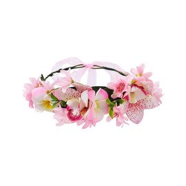 Kajeer Flower Wreath Hair Accessories for Women - Festival Flowers Hair Accessories Crown Headband Adjustable Band Length Wedding Floral Headpiece for Dress