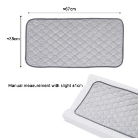 MOVEBO Thicker Waterproof Changing Pad Liners Cotton Changing Table Cover Liners 2 Count 14" X 27"(Square Gray)
