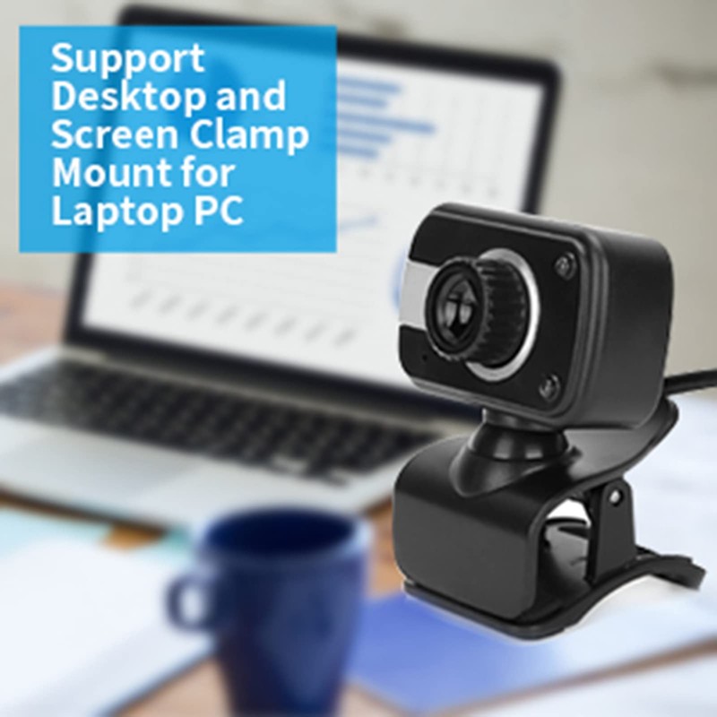 Acouto Cámara Web USB 0. P 480p Luz LED Cámara