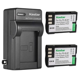 Kastar Battery (X2) & Travel Charger Kit for Olympus BLM-1, BLM-01, PS-BLM1 and Olympus C-5060, C-7070, C-8080, E-1, E-3, E-30, E-520, EVOLT E-300, E-330, E-500, E-510 Camera
