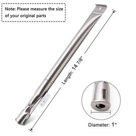 Criditpid Grill Burner Tubes Replacement for Nexgrill 6 Burner 720-0898 720-0898A, Nexgrill 720-0888 720-0888N 720-0830H 720-0783E, Gas Grill Pipe Burners for Kenmore, Kitchen Aid, BBQ Pro.(6 Pack)