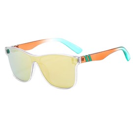 Mass Vision 'The Prime Time' Trendy Sport Sunglasses with One Piece Lens (Aurora Azure)
