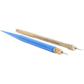 ZJchao Juego de Agujas de Ventilación, Ganchos para Tejer Gancho de Ganchillo Profesional para Hacer Pelucas de Encaje de Latón con Herramientas de Ventilación para el Cabello para Fabricantes