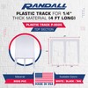 Randall Manufacturing 1/4" Plastic Sliding Door Track (White, 4 FT