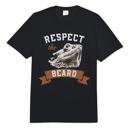 Bearded Dragon Respect for The Beard Lizard and Reptile Gift Comfort Colors Adult Heavyweight T-Shirt