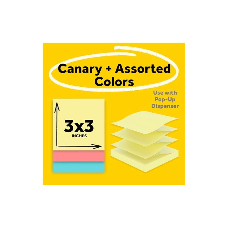 Post-it Pop-up Notes Value Pack, 3 in x 3 in,