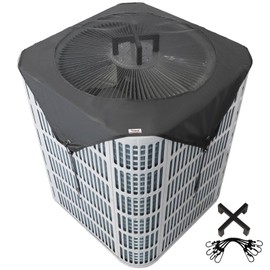 Xeeol Central Air Conditioner Cover for Outside Winter, 32x32in Universal Air Conditioning Cover, Mesh and Oxford AC Covers for Outdoor Units with AC Stand