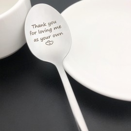 Christmas Spoon Gifts for Step Mom Step Dad Gifts Adoption Gifts Bonus Dad Fathers Day Gift Mothers Day Gifts for Bonus Mom Thanksgiving Day Birthday Gifts for Stepmother Stepfather