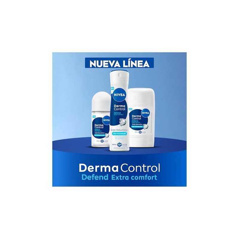 NIVEA Desodorante Antitranspirante Derma Control Defend en Barra 50g, Para