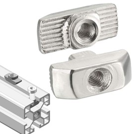 50pcs 4040 Series M3 Thread T Nuts Hammer Head Fastener Nut Sliding T-Nut,Nickel Plated Carbon Steel Nut for 40 Series Aluminum Extrusion Profile T Slot 8mm (4040 Series M3)
