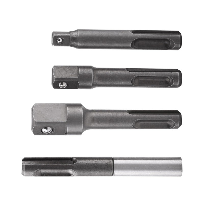 Kodrily 4Pcs SDS Plus Extension, 1/4" 3/8" 1/2" SDS Plus