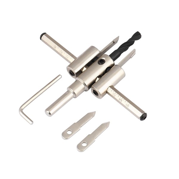 Hoteche Adjustable Hole Punch 30-120 mm Carbon Steel with Carbide