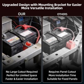 Battery Disconnect Switch with Mounting Bracket, 12-48V Heavy Duty Battery Cut Off Switch, Waterproof Marine Battery Isolator, 300A Continuous 900A Cranking, for Boat RV Truck Car Solar System