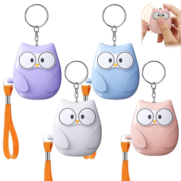 Pack of 4 Pocket Alarm Women: 130 dB Self-Defence with
