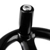 Black Round 3 Spoke Hand Wheel with Rotary Handle for