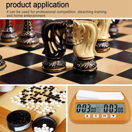 Byttlerom 4X Chess Clock, Digital Chess & Game, Multipurpose Portable Professional Clock Yellow