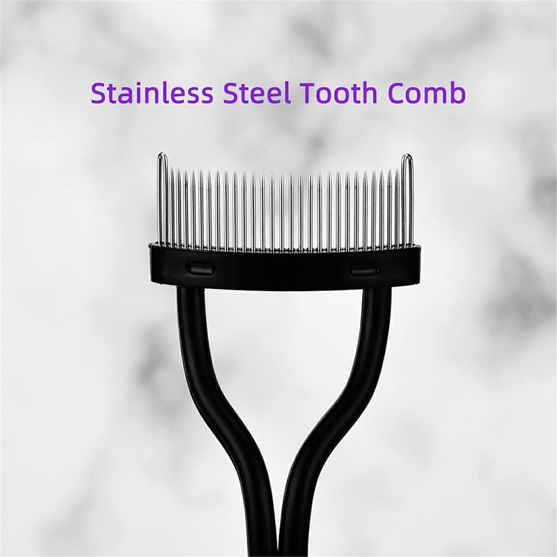 SUIOPPYUW Eyelash Brush Lash Comb Black Pink Arc Designed Premium